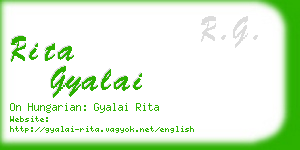 rita gyalai business card